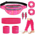 Outfits uit de jaren 80 feestkostuumaccessoires neon sportset